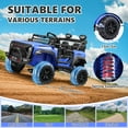 thumbnail image 5 of VIBESPARK 24 Volt 2-Seater Ride on Toys with Remote Control, 9AH Electric Car for Kids, 4WD Battery Powered Ride on Truck Car, Power Car Wheels w/ Bluetooth, Music, Spring Suspension, 3-Speed, Blue, 5 of 10