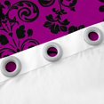 thumbnail image 4 of Damask Gothic Curtains Antique Victorian 30%-50% Blackout Curtains 2 Panels 38"Wx54"L,Magenta Black Sugar Skull Curtains Drapes Vintage Baroque Floral Goth Curtains, 4 of 6
