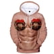 thumbnail image 3 of Sudadera con capucha de Papá Noel para hombre, divertida, con estampado 3D, fea, navideña, de manga larga, informal, para vacaciones, 3 of 4