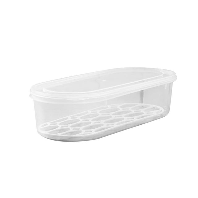 Organizador de refrigerador, caja de almacenamiento de alimentos, apilable, para guardar pan con tapa S