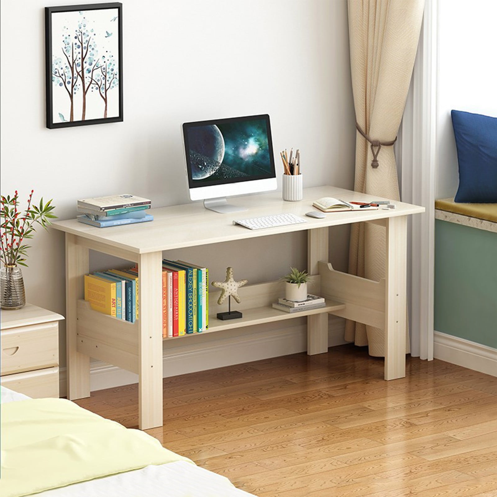 Home Desktop Computer Desk Bedroom Laptop Study Table Office Desk  Workstation