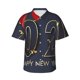 thumbnail image 1 of Balery 2025 New Year 2 Camisas hawaianas de manga corta para hombre, camisas playeras de corte holgado, camisas de vacaciones con botones,Medium, 1 of 7