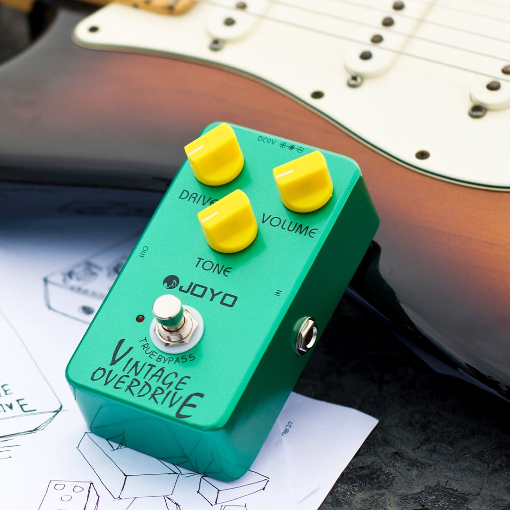 JOYO Warm Smooth Overdrive Effect Pedal, 3-Knob Control for Blues Rock Rhythm & Lead for Home Practice