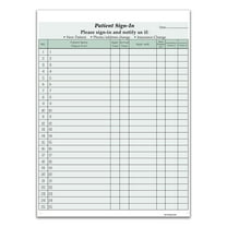 Cosco Privacy Sign-In Sheets 3-Part 125 Forms/Pack (074040)