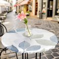 thumbnail image 6 of Sage Green Blue Leaves Round Tablecloth for 36-44 Inch Tables, Fitted Table Cover with Elastic Edge, Vintage Rustic Botanical Waterproof Outdoor Table Cloth Protector for Patio Garden Dinner Picnic, 6 of 9