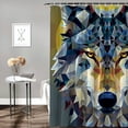 thumbnail image 2 of Orinice Geometric Pattern Bathroom Decoration, Colorful Luxury Graphic Print Polyester Fabric, Multi Size Washable Shower Curtain for Bathroom Decoration, 2 of 7