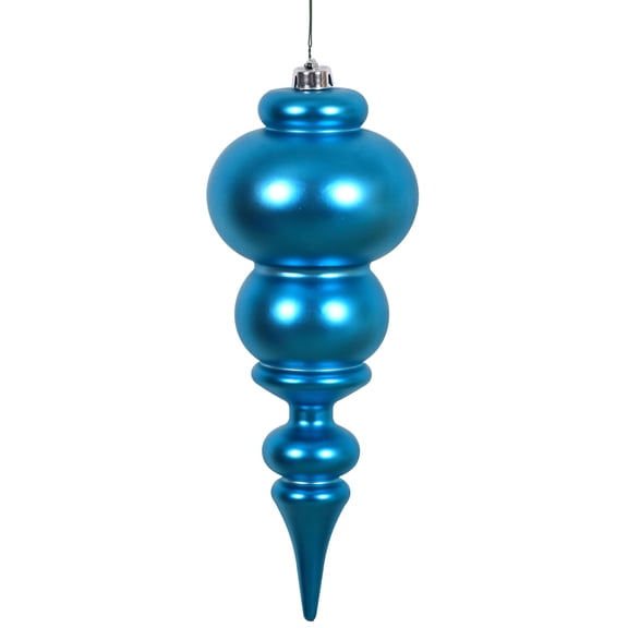 Vickerman 14" Turquoise Matte Finial Ornament