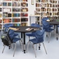 thumbnail image 2 of Regency Kee 48 in. Round Adjustable Classroom Table- Grey & 4 Andy 18 in. Stack Chairs- Blue, 2 of 6