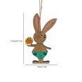 thumbnail image 3 of Clearance Sale! Easter Party Decorations Supplies Home Door Wall Tree Wooden Hanging Pendants Rabbit Wooden Hanging Ornaments Hangs Practical Home Decor 5.7" X 0.2" X 3.1", 3 of 5