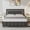 Gray, variant on 4 EVER WINNER Queen Bed Frame, Upholstered Platform Bed Frame with Headboard and Footboard, Diamond Headboard and Footboard Design, Pink