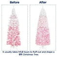 thumbnail image 6 of BouPower Pencil Christmas Tree,Pre-Lit Slim Noble Fir Artificial Christmas Tree with LED Lights,for Christmas Decoration, 6 of 7