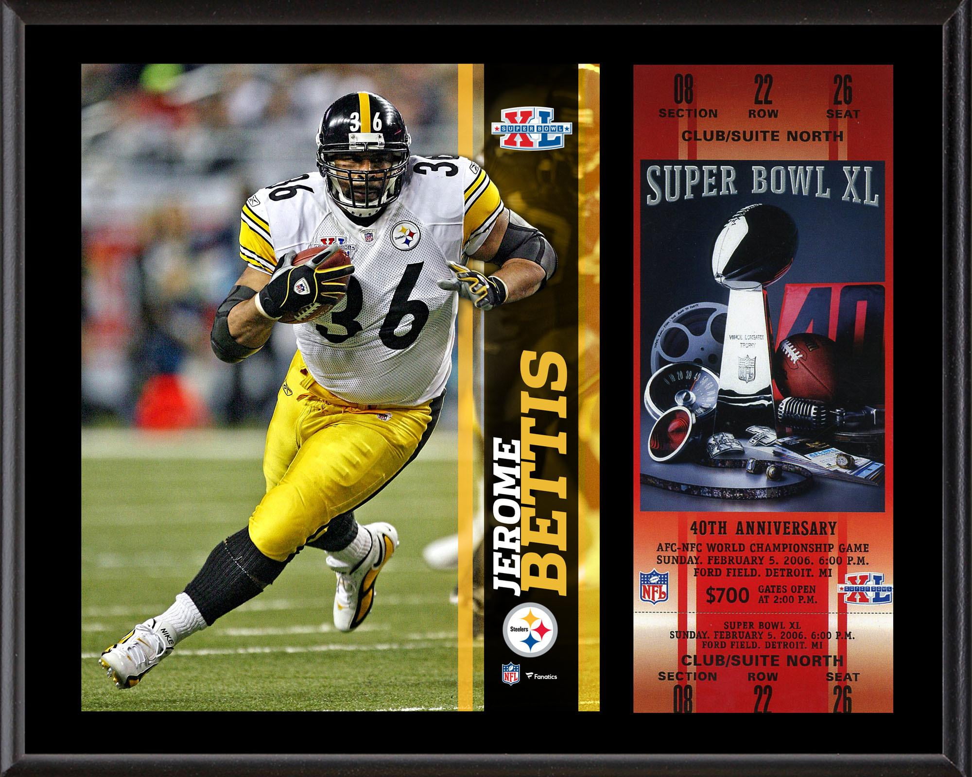 Jerome Bettis Pittsburgh Steelers 12" x 15" Super Bowl XL Jerome Bettis Pittsburgh Steelers 12" x 15" Super Bowl XL
