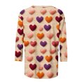 thumbnail image 4 of Ltctricy Valentine's Day Shirts for Women Cute Fashion 3/4 Sleeve Crewneck Tops for Gifts Casual Comfy Pullover Blouse, 4 of 5