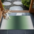 thumbnail image 4 of Deep Green Grey Ombre 2x3 Door Mat Rug, Modern Abstract Art Gradient Non-Skid Rubber Backing Large Rectangle Rugs - Living Room Bedroom Home Office, Indoor Floor Mat Carpets Washable Rug, 4 of 9