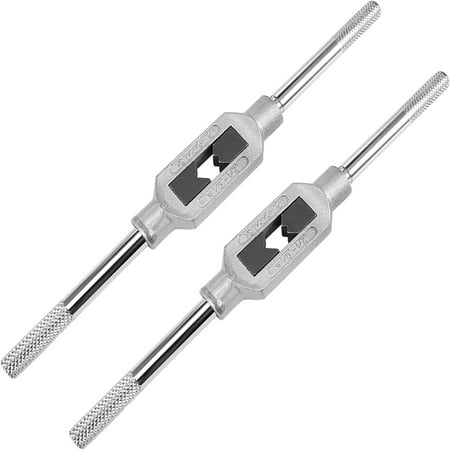 

Durable Essential Machinist Repair Tool Set - Adjustable Set of 2 Medium Carbon Steel Tap Wrench Handles - Nickel Plated Metric M3-M12 and W1/8-1/2 Taps - Thread Tap Holder and Reamer Han
