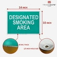 thumbnail image 3 of TRADESAFE Designated Smoking Area Sign, Smokers Outpost Sign 14” x 10”, 40 Mil Aluminum Wall Signs, 3 of 6