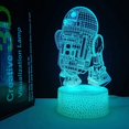 thumbnail image 1 of Luz nocturna R2D2 Rockets 3D LED que cambia de color para niños, 1 of 1