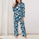 thumbnail image 2 of Balery Sea Animal Conjunto de Pijama con Estampado para Mujer, Conjunto de Dos Piezas con Manga Larga, Ropa de Dormir Suave con Bolsillos, Pijamas Cómodos-Small, 2 of 7