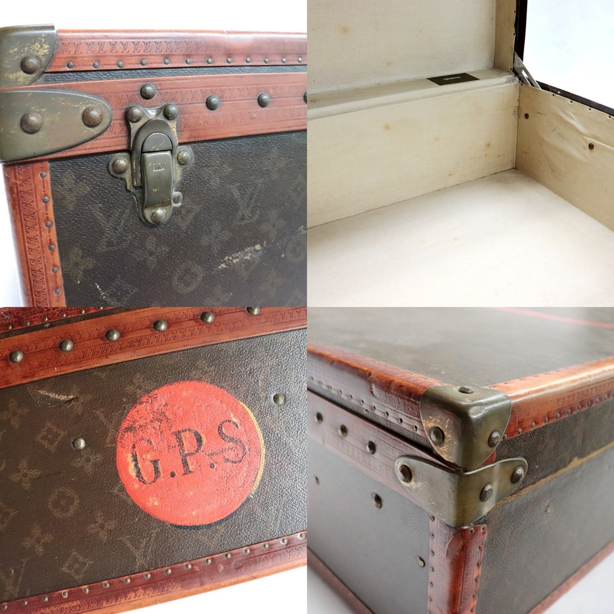 Authenticated used Louis Vuitton Monogram Maru O Trunk Case Brown Gold Hardware with Tray M13010 Louis Vuitton, Adult Unisex, Size: (HxWxD): 69cm x