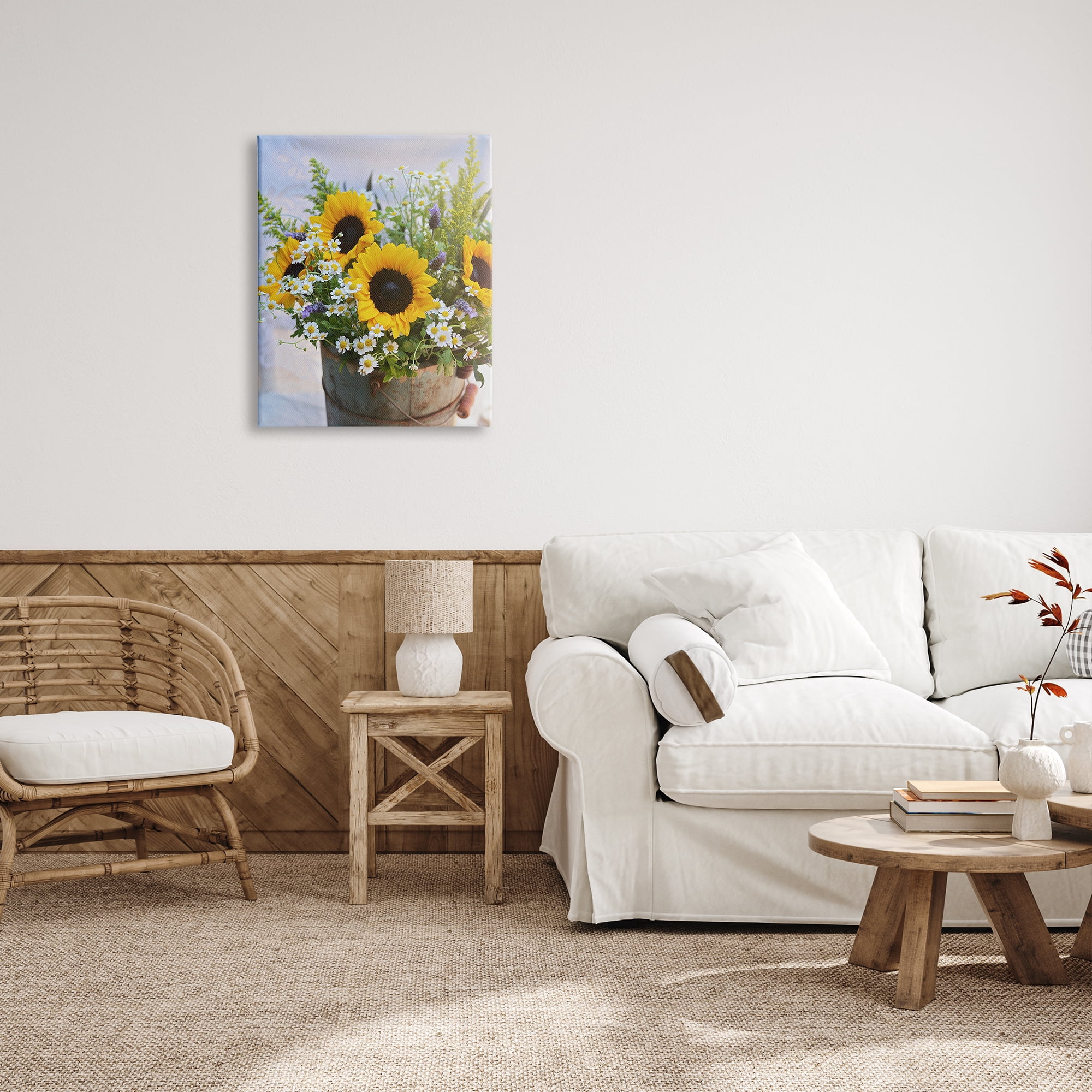 Stupell Industries Mixed Country Bouquet Botanical & Floral Photography Gallery Wrapped Canvas Art Print Wall Art, 24 x 30