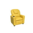 thumbnail image 3 of Sillón reclinable Lilola Home Marisa de piel sintética amarilla para niños, 3 of 6