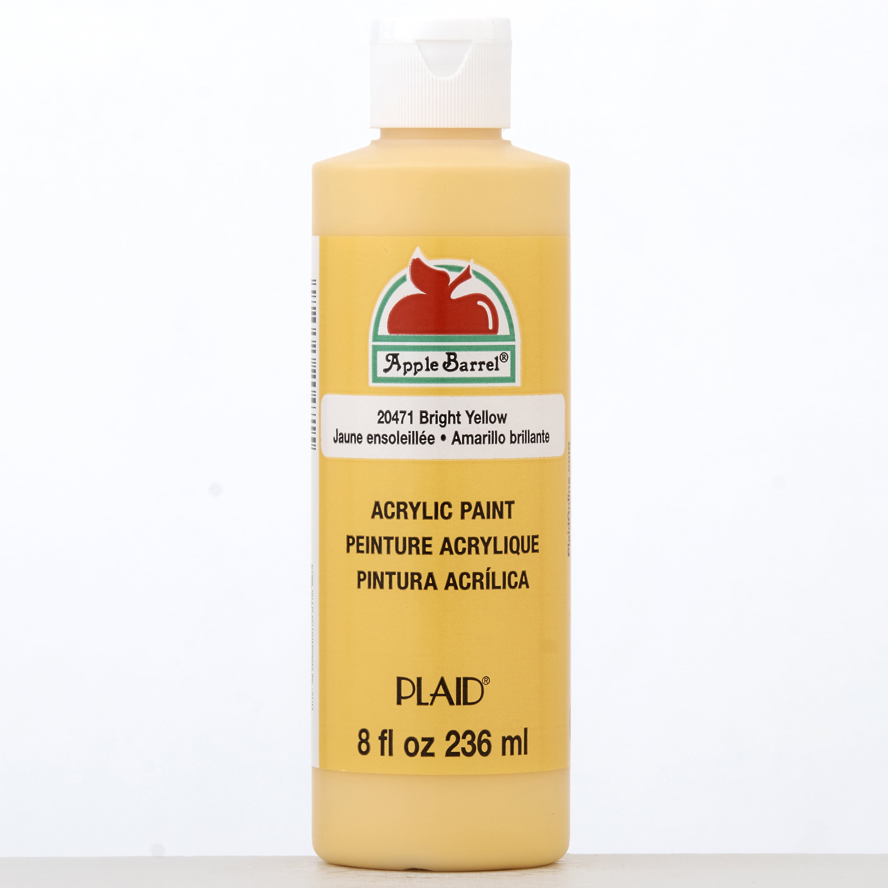Apple Barrel 20471E Acrylic Craft Paint, Matte Finish, Bright Yellow, 8