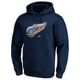 thumbnail image 2 of Men's Navy Detroit Red Wings Banner Wave Logo Pullover Hoodie, 2 of 3