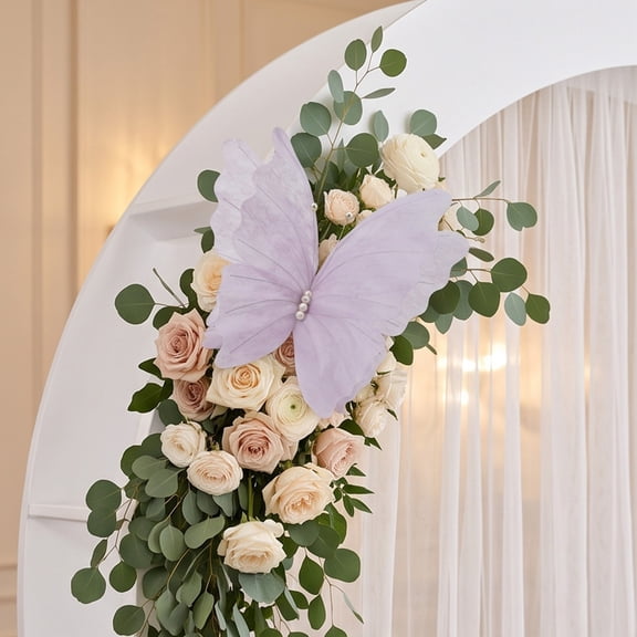 Large Paper Butterfly Wall Ornament, Handmade Paper Fabric 3D Butterfly Decor, 30cm Stereo Butterfly Wall Art for Wedding Decor, Window Visual Merchandising, Birthday Party, and Home Wall Decoration