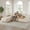 White, variant on MCombo 121" L Shaped Compressed Sectional Sofa Couch with Ottoman, No Assembly Required, Light Brown