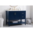 thumbnail image 2 of Elegant Decor Aubrey 42" Steel and Solid Wood Single Bathroom Vanity in Blue, 2 of 8