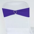 thumbnail image 2 of BalsaCircle 5 Spandex Chair Sashes Wedding Decorations Purple, 2 of 5