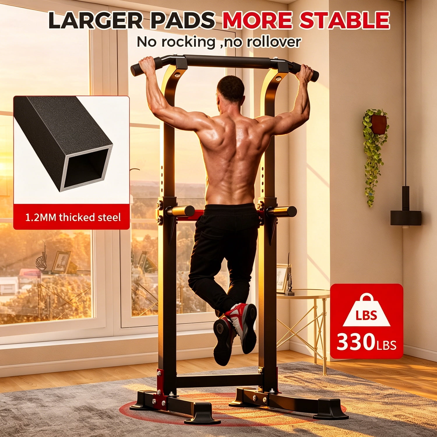 Wesfital Multi-function Gym Stand Pull Up Bar, Adjustable Workout Wesfital Multi-function Gym Stand Pull Up Bar, Adjustable Workout
