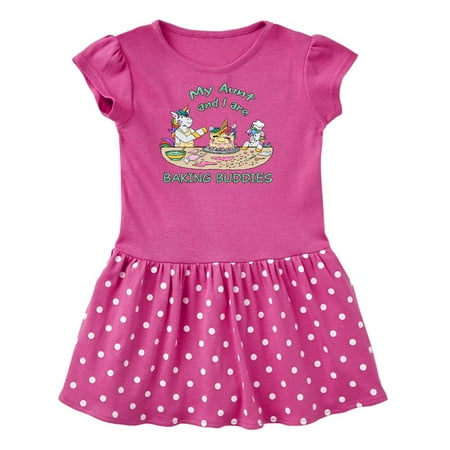 

Inktastic My Aunt and I are Baking Buddies Gift Toddler Girl Dress
