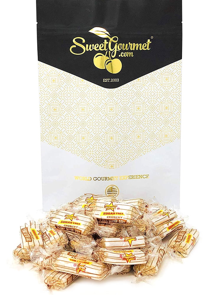 SweetGourmet Sugar Free Peanut Butter Bar Candy 1 Pound