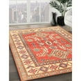 thumbnail image 3 of Ahgly Company Machine Washable Indoor Square Traditional Grapefruit Red Area Rugs, 4' Square, 3 of 7