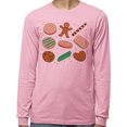 thumbnail image 2 of Christmas Cookie Grid Long Sleeve Shirt Unisex Medium Pink, 2 of 5