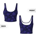 thumbnail image 6 of Uemuo purple flower Snowflake Pattern Women's Sports Bra - High Impact Support, Breathable, and Comfortable Athletic Bra for Running, Yoga, and Workouts, 6 of 9