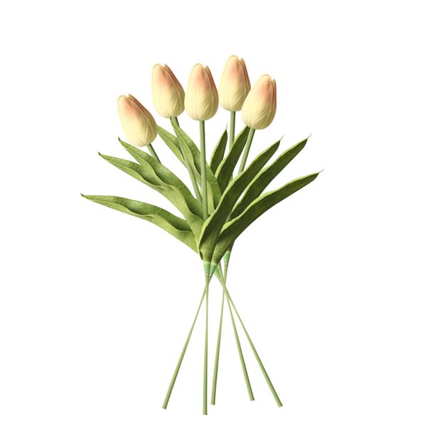 Mini flor artificial oficina en casa decoración floral banquete de boda decorativa PU flor falsa, amarillo 5 piezas sidaley ZHF0582-08B