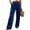 Navy, variant on Women Velvet Wide Leg Pants, Drawstring High Waist Loose Dressy Casual Trousers with Pockets Navy XXL