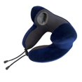 thumbnail image 3 of Almohada de viaje Memoria de espuma ergonómica almohada de cuello de cojín en forma de forma transpirable para avión para viajar en reposo descansando Azul profundo, 3 of 10