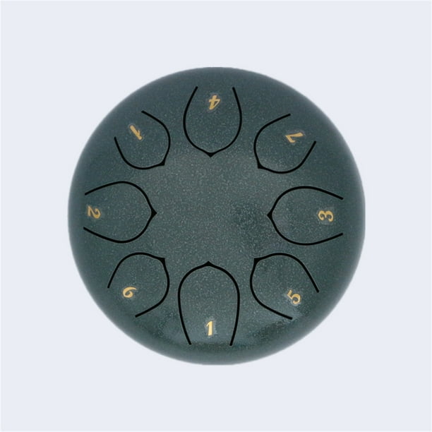 Xihbxyly Tambor de Lengüeta de Acero, Instrumento Artesanal de 6 Pulgadas y 8 Notas, Experiencia de Sonido Etéreo, Diseño Fácil de Tocar, Terapia de Relajación, Deleite para Los Amantes de La Música,