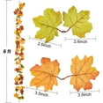 thumbnail image 5 of Soikfihs 2 Pack Fall Maple Leaf Garland, 6Ft Each Artificial Autumn Leaves Hanging Vine for Indoor Outdoor Fireplace Mantel Door Garden Thanksgiving Wedding Decorations, 5 of 8