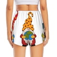 thumbnail image 2 of Lsque Gnomes Are Holding School Supplies Printed Women's Running Shorts with Liner Pockets,Elastic Quick Dry Workout Athletic Gym Yoga Shorts,Womens High Waist Shorts-, 2 of 9