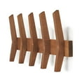 thumbnail image 3 of DRAKESTONE Mid-Century Coat Rack w/ 5 Wooden Hooks - Walnut, 3 of 5