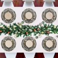 thumbnail image 7 of Ryvnso Leopard with Boho Pattern Round Plate Mats Dining Table Placemat Set of 4 for Holiday Decoration, 7 of 7