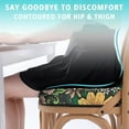 thumbnail image 3 of Premium Floral Pattern Memory Foam Seat Cushion Ergonomic Chair Pad for Office Chair, Car, Airplane & Bleachers Sciatica, Tailbone Hip & Back Pain Relief - Chair Cushion for Long Office Workers., 3 of 5