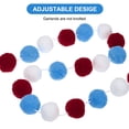 thumbnail image 3 of Uxcell Pom Pom Garland Decorative Hanging Banner for Halloween Thanksgiving Christmas White/Blue/Red, 3 of 7