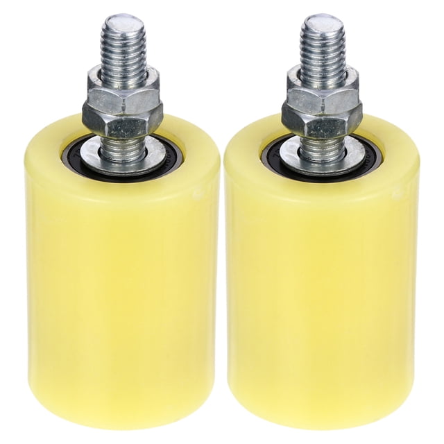 2 Pcs Rouleaux de Guidage de Portail Coulissant Rouleaux de Rail Robustes Rouleaux de Support de Portail Roues en Nylon
