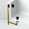 thumbnail image 2 of Westbrass 22-1/2" 17 Ga. Brass Tip-Toe Drain Bathtub Assembly with No-Hole Overflow, Oil Rubbed Bronze, 2 of 15
