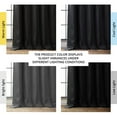 thumbnail image 3 of Essential Black Faux Linen Room Darkening Curtain (1 Panel), Essential Black, 50W X 84L, 3 of 9